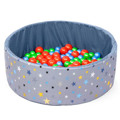Сухой бассейн Серые звезды 100 см х 30 см Урал Тойс 1